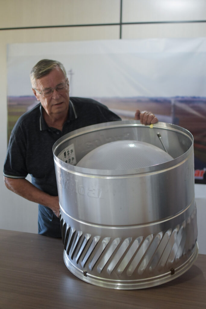 Werner Uhlmann e o exaustor eólico Cycloar